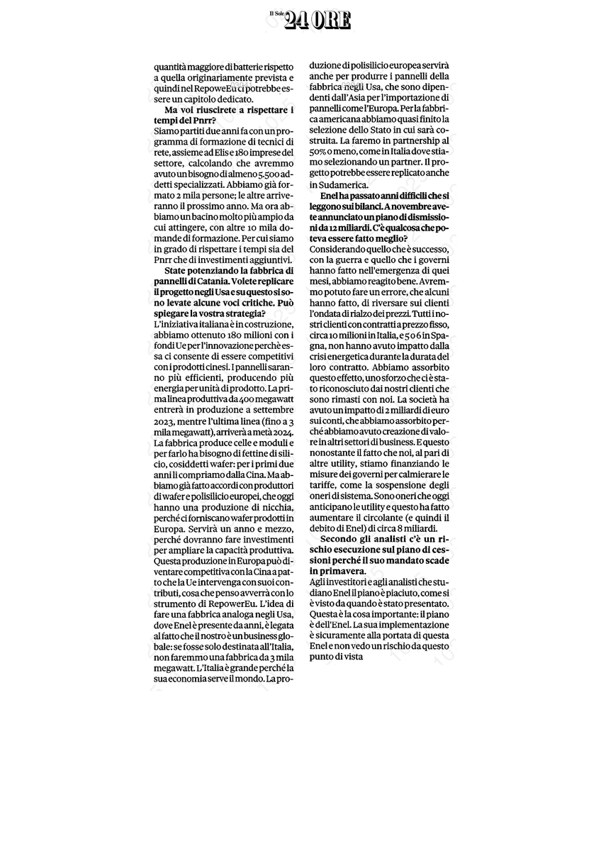 EnelGroupIT's tweet photo. A cosa serviranno i fondi del #PNRR per il nostro gruppo?
Le risposte dell' AD @starax in questa intervista al  @sole24ore 👇 
#EnelperlItalia #libertà #indipendenza #crescita #affidabilità #partnership https://t.co/TN60dlwIFD