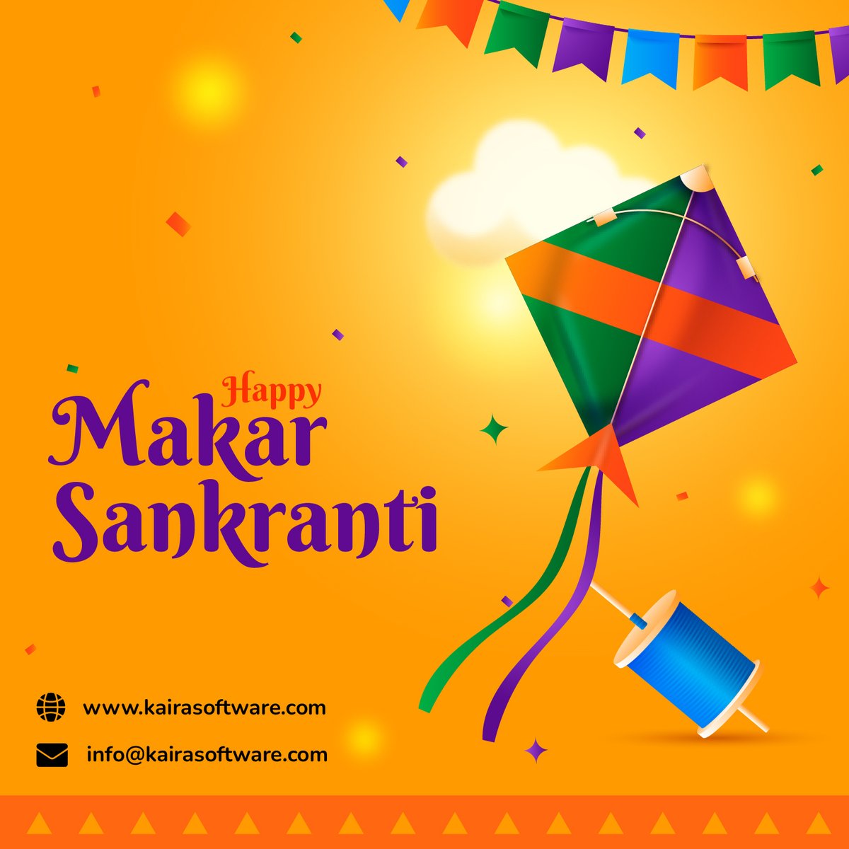 Kairasoftware's tweet photo. Warm greetings on Uttarayan to all. May the high spirits of Uttarayan fill our lives with eternal joys and happiness.
https://t.co/epwdunE4od
#happyuttarayan #makarsankranti #kiteflyingfestival #kiteflying #kairasoftware https://t.co/7V8xW0lzLO