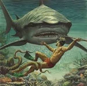 caldmurchfield's tweet photo. #ItsAllFunAndGamesUntil you realize you're not at the top of the food chain in the ocean. https://t.co/mKDgR6rKj0