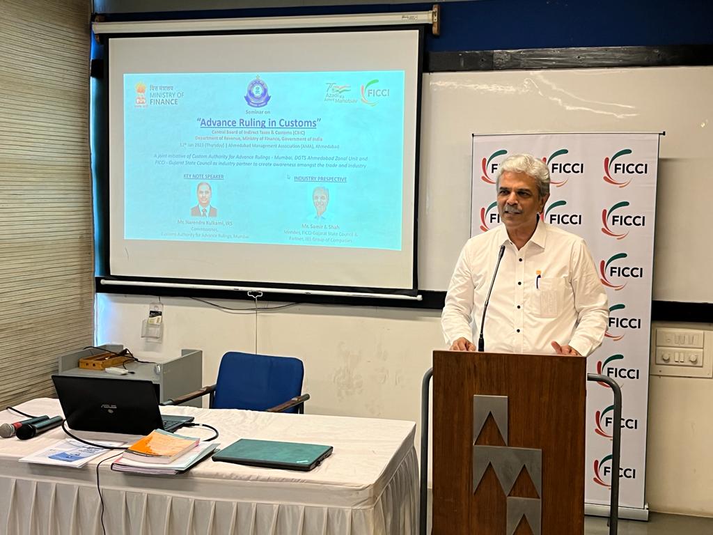AhmedabadDgts's tweet photo. DGTS, Ahmedabad Zonal Unit in association with Customs Authority of Advance Ruling, Mumbai &amp; FICCI, Gujarat organized a seminar on "Advance Ruling in Customs" on 12.1.2023 at AMA, Ahmedabad. https://t.co/exkg4jyBcB