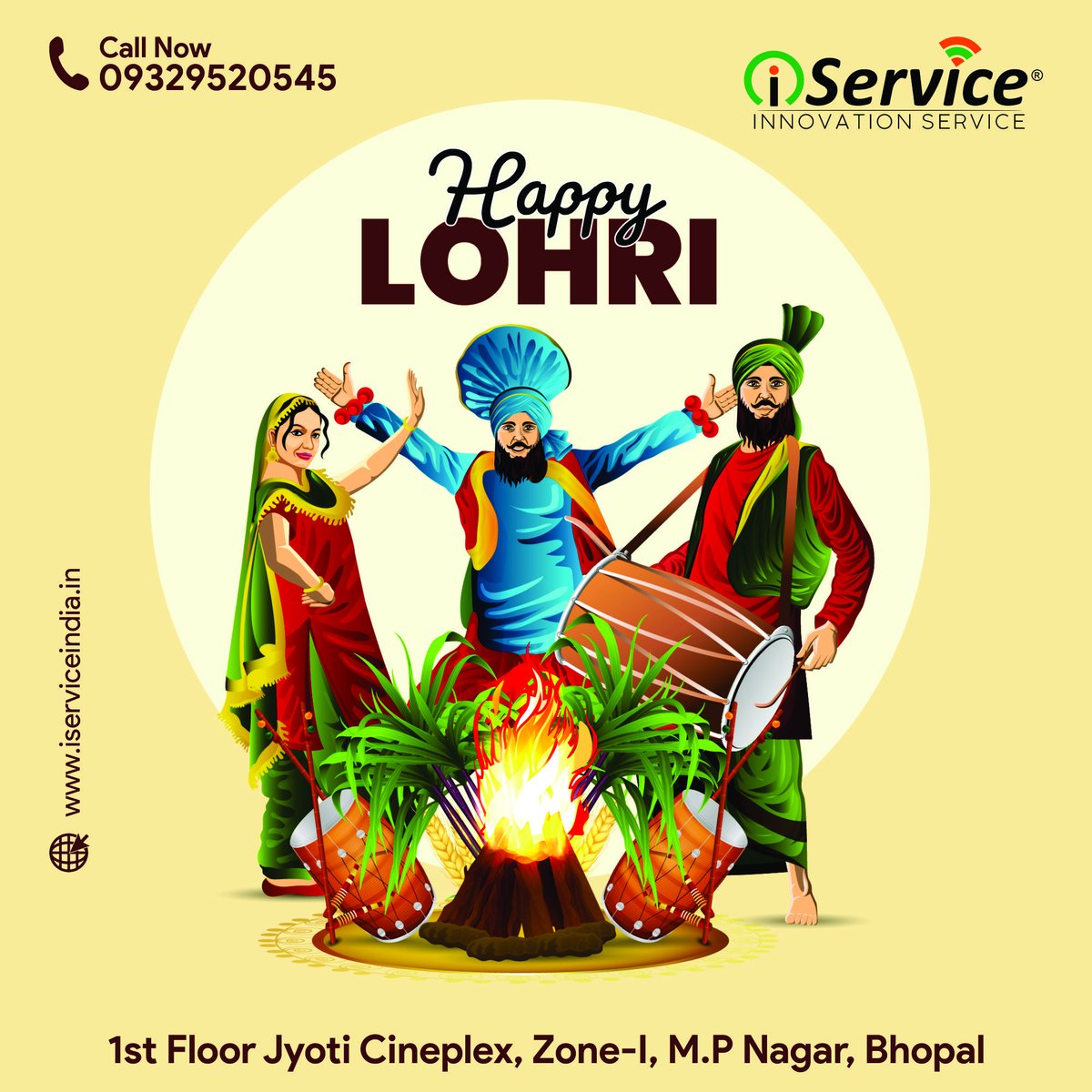 iservice_india's tweet photo. Days of joy, Weeks of laughter, Months of good luck, and a Year of prosperity. 
iService Wishing you all a cheerful #Lohri 

#HappyLohri2023 #Lohri #MakaraSankranti #Uttarayan #Pongal #Bihu  #लोहड़ी  #iservice #service https://t.co/6Pr1vmrOL4