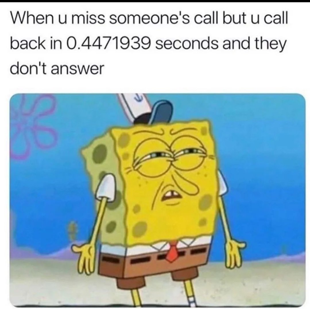 CompilationsLxd's tweet photo. #memes #dankmemes #dailymemes #spongebob #communication #call #funny #humor #relatable https://t.co/ArvJBBg60S