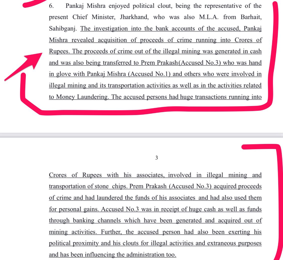 capt_ivane's tweet image. झारखंड का अवैध खनन का मामला एक #CrimeThriller की तरह है। अवैध #MiningCase में गिरफ़्तार पंकज मिश्रा की ज़मानत ख़ारिज करते हुये झारखंड की हाईकोर्ट ने ये बात आदेश में लिखी।