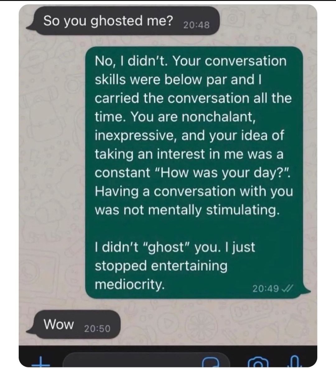 CompilationsLxd's tweet photo. #memes #dankmemes  #dailymemes #ghosting #whatsapp #messenger #dating #flirting https://t.co/IYqerLsMES