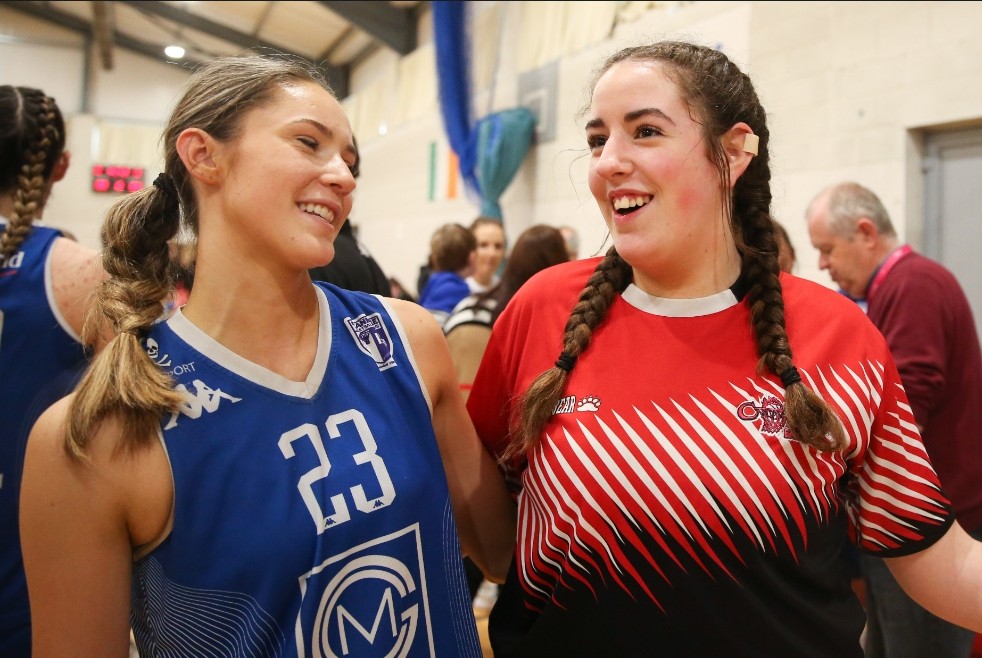 CobhNews's tweet photo. U'17 @BballIrl international academy squad mates Ella O'Sullivan @GlanmireBBall &amp; Sarahrose Walsh @cobhbasketball enjoy a moment after the @Insuremyhouseie women's National Intermediate Cup Semi-Final last Sunday.

A great experience for the talented young prospects

🇮🇪 🏀 https://t.co/on72ZhLRS5