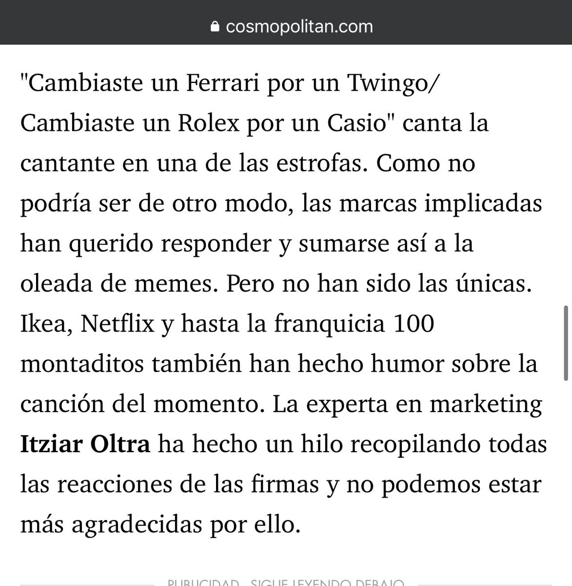 itziaroltra's tweet photo. Este tuit es simplemente para acordarme siempre de que hubo un día en el que tuiteabas “Itziar Oltra” y mi nombre salía al lado del de Shakira en sitios como 20minutos, El Confidencial o Cosmopolitan. https://t.co/2y5UAtbQf0