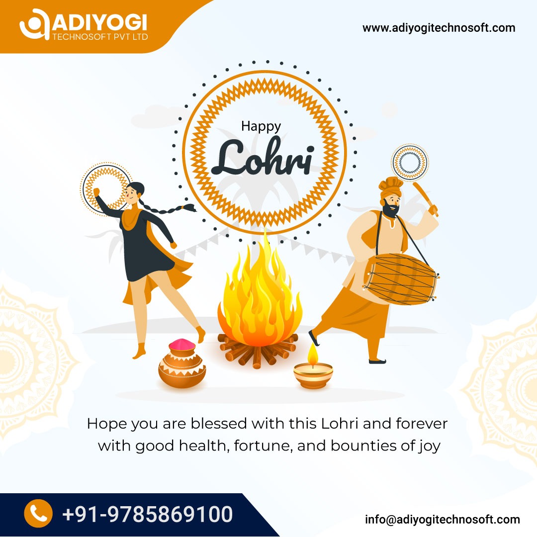 Wishing you a very Happy Lohri. 
#AdiyogiTechnosoft #lohri #lohricelebration #festival #happylohri #lohrifestival #lohrispecial #celebration #lohri2023 #WebsiteDevelopment #bestitcompany #softwaredesigning #mobileapplication #digitalmarketing