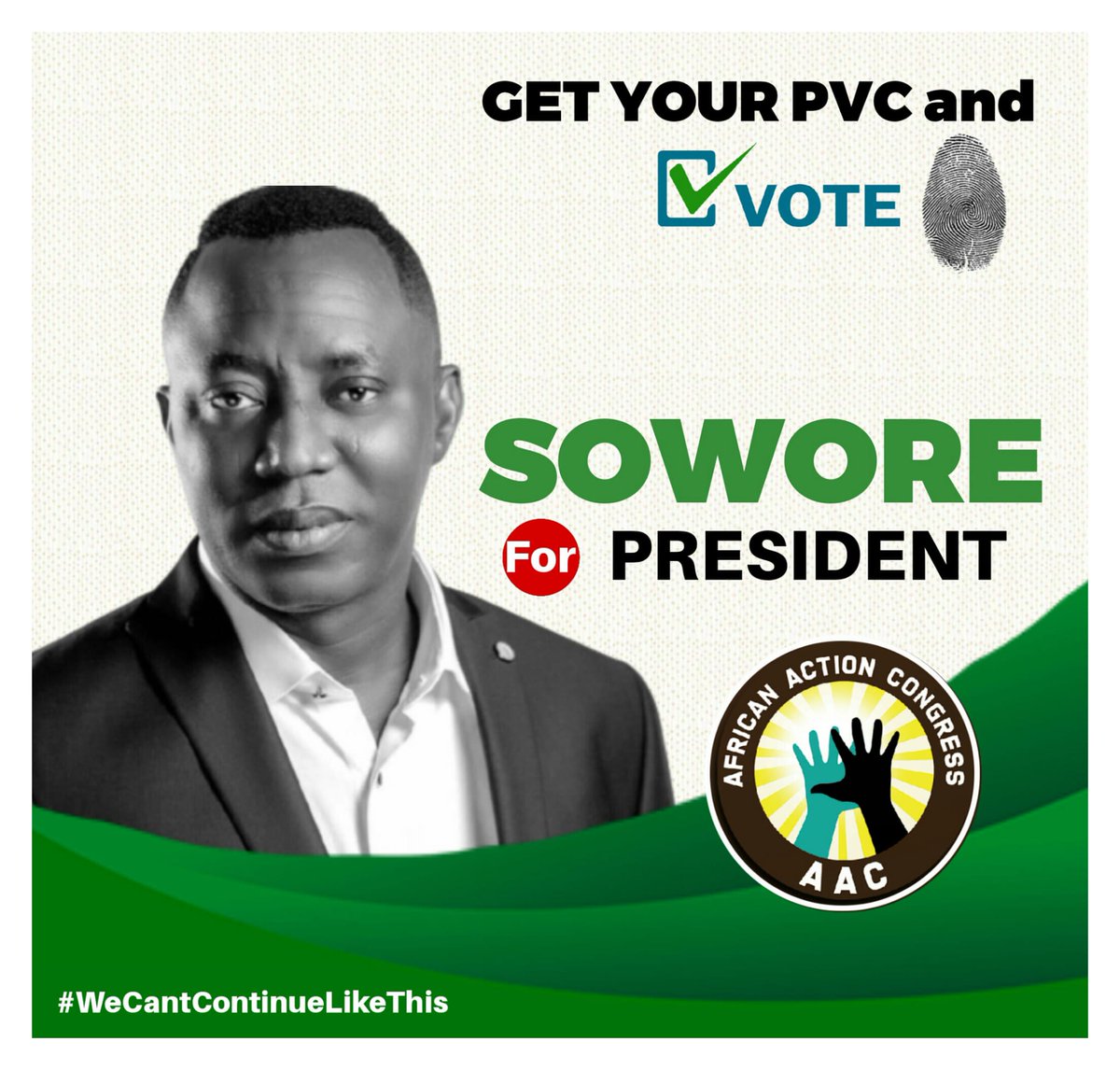 gunzandrosess's tweet photo. A vote for AAC is a vote for a country where human rights of Nigerians will be respected. Where every human will be treated with Dignity.
#SoworeMagashi2023 https://t.co/eNJEKkB8xk