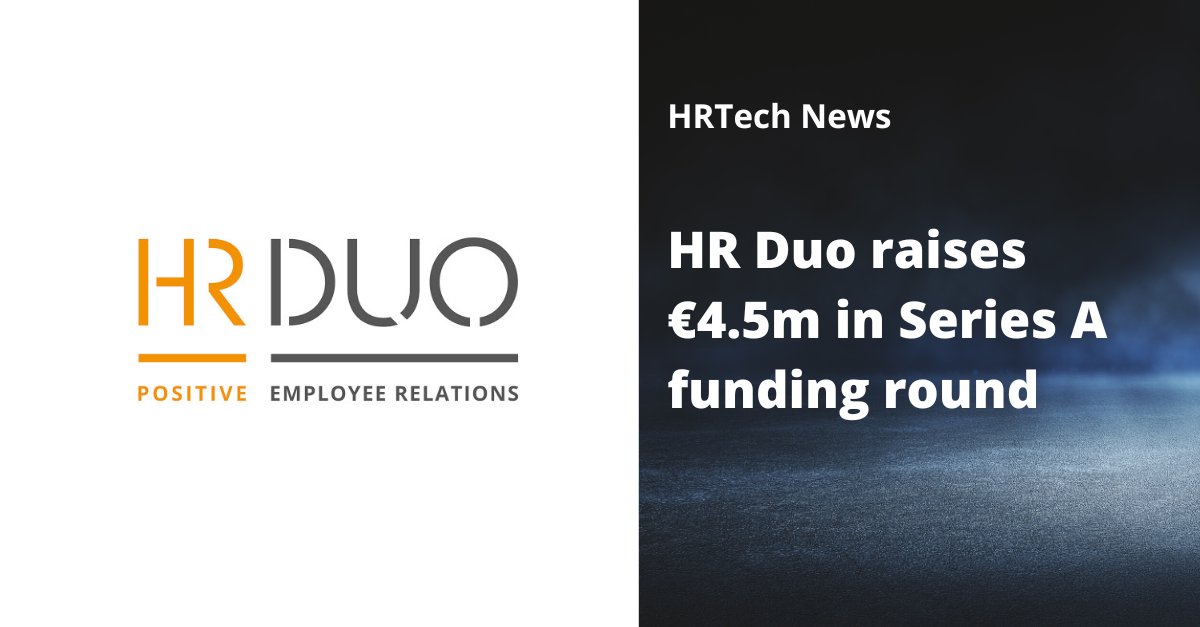 📰[𝐇𝐑𝐓𝐞𝐜𝐡 𝐧𝐞𝐰𝐬] HR Duo, human resources technology company, has raised €4.5 million as a part of its Series A round led by UK-based Puma Private Equity: lnkd.in/gnUYp26p

#HRTech #hrtechnology #hrtechnews #news #TechnologyNews #Funding #fundingalert #automation