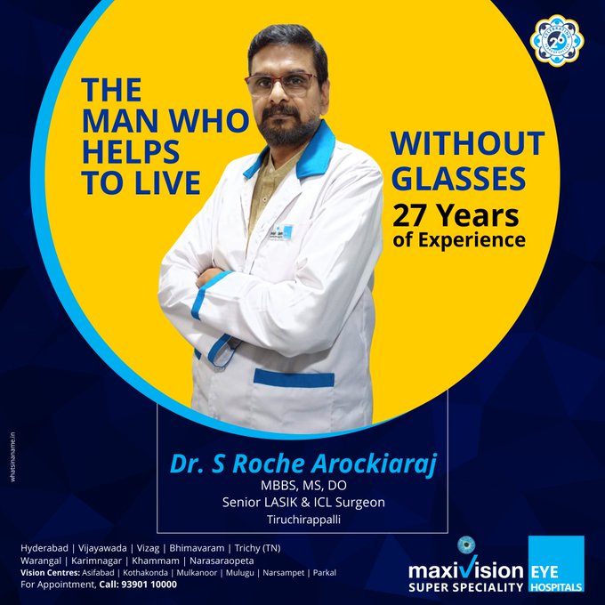 boopathy2790's tweet photo. His 27 years of experience has added vibrant colours and clarity to many eyes across the world. Today, he is a part of the Maxivision team and we’re excited to work with him.
https://t.co/Gtok401I4Q
#Maxivision #trichyMaxivisionEyeHospital #Eyecare #Trichy #Doctor #trichy https://t.co/XQHGuZckrJ