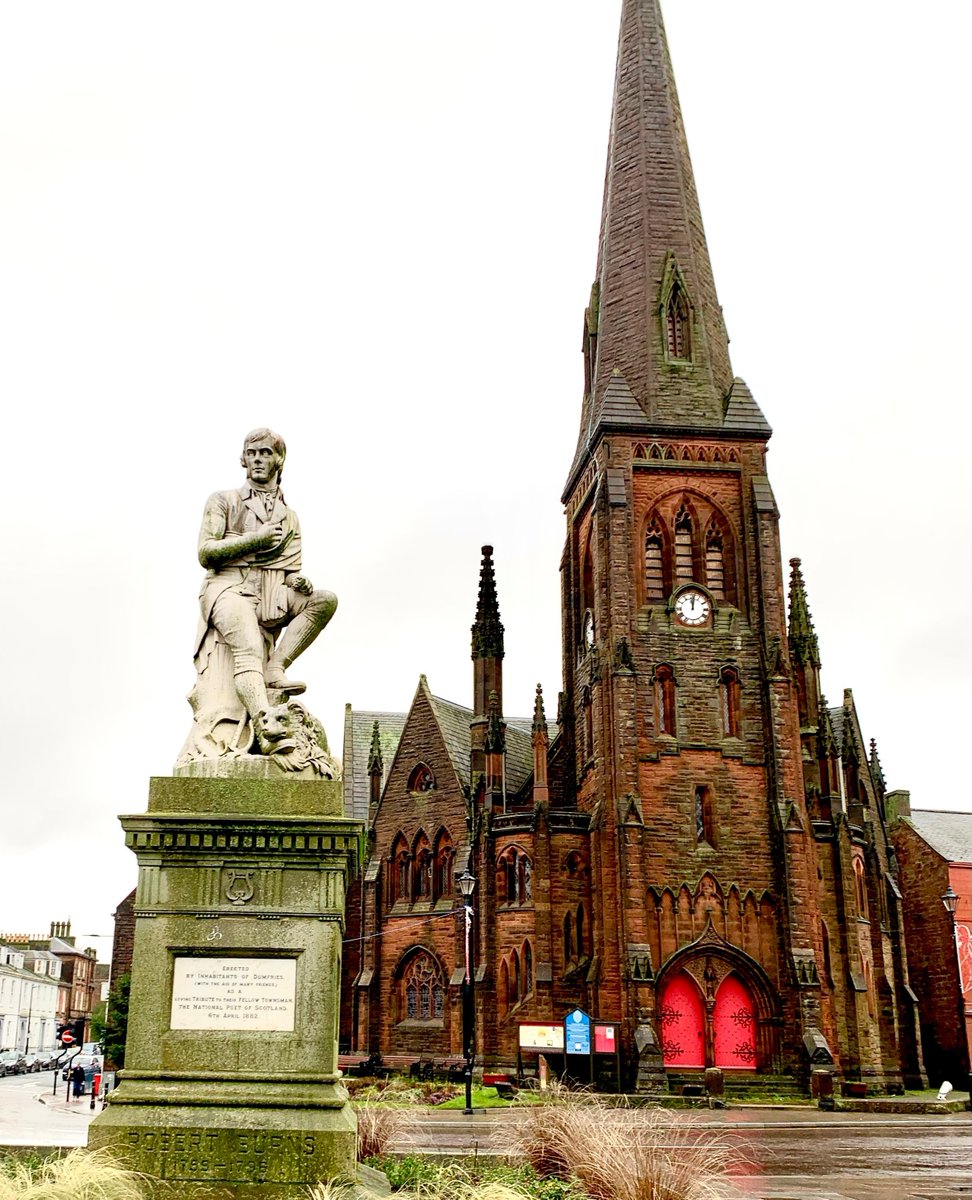 This area of Dumfries has a hidden history. Read about it in this week's blog. Details in the bio #dumfries #rivernith #rain #flooding  #robertburn  #riverbank  #visitdumfries #visitdumfriesandgalloway #dumfriesandgalloway #blogger #travelblogger #church #statue #hiddenscotland