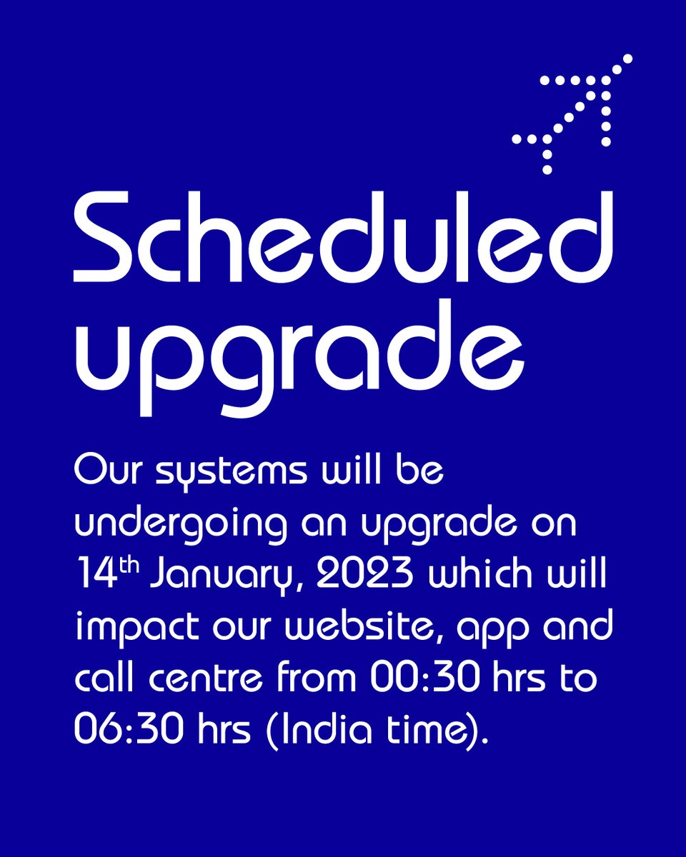 #SystemUpgrade #goIndiGo