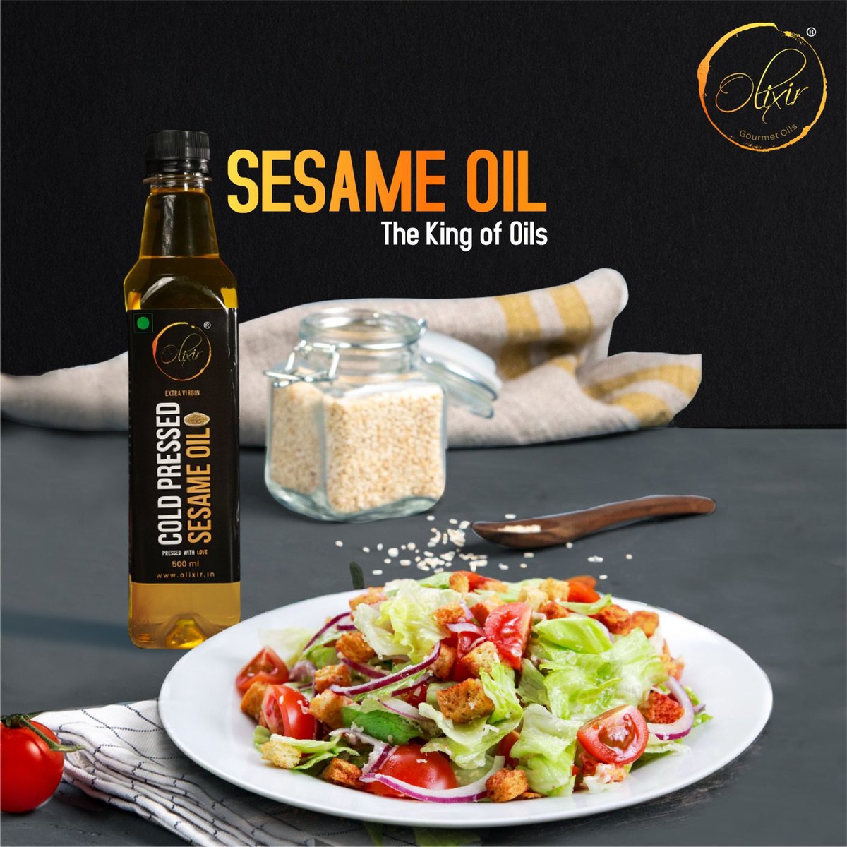 OlixirOils's tweet photo. Sesame oil is full of antioxidants, nutrients and goodness. Adding Sesame oil in your food can enhance the healthy portion.
#sesameoil #sesame #healthyoil #food #cooking #cookingoil #health #kingofoils #olixir #coldpressedoil https://t.co/PlT4IlrYcr