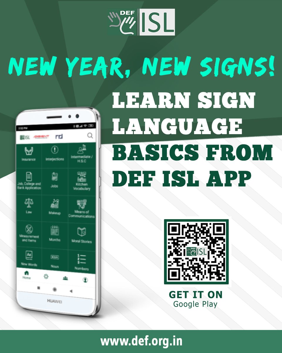 deafenabled's tweet image. Add the Indian Sign Language to your list of new things to learn this 2023 from the DEF ISL App. Download today!

Play Store Link: play.google.com/store/apps/det…

 #DEFISL #Skills #app #IndianSignLanguage #DeafEnabledFoundation #together #learning #happynewyear2023