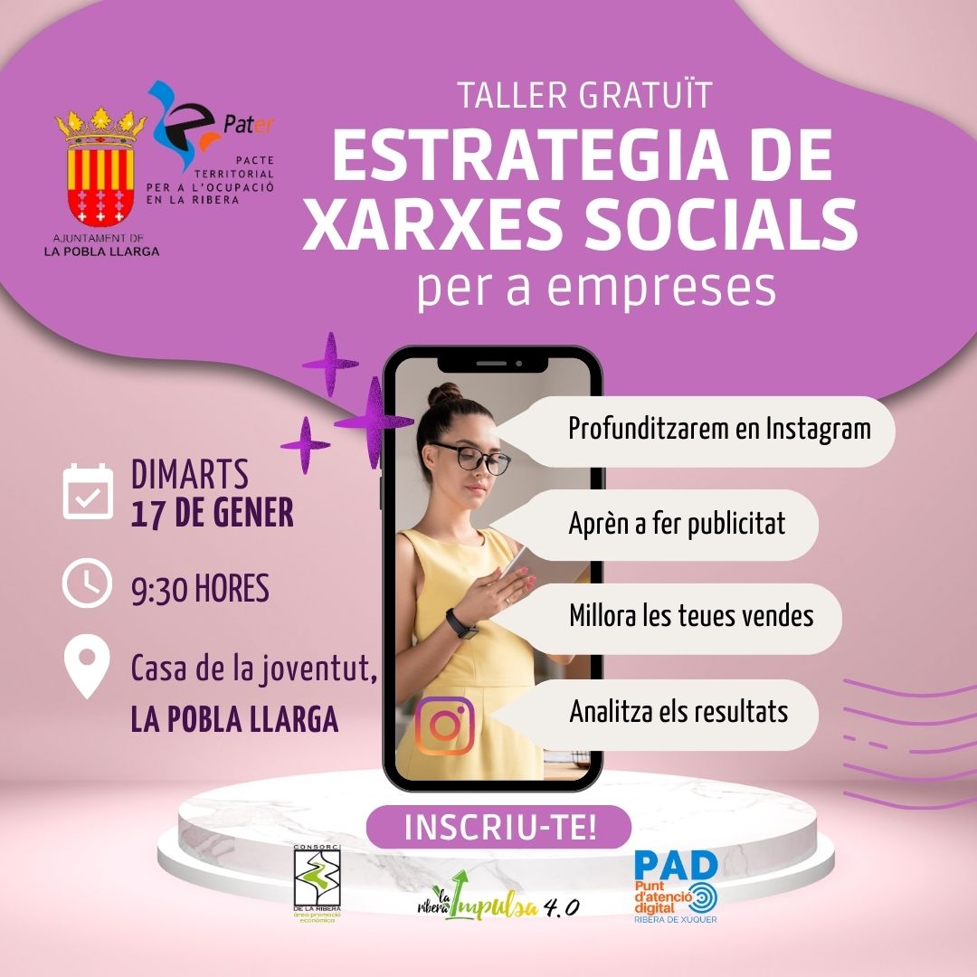 𝗙𝗲𝘀 𝗰𝗿𝗲𝗶𝘅𝗲𝗿 𝗹𝗮 𝘁𝗲𝘂𝗮 𝗲𝗺𝗽𝗿𝗲𝘀𝗮 𝗴𝗿𝗮̀𝗰𝗶𝗲𝘀 𝗮 𝗹𝗲𝘀 𝗫𝗮𝗿𝘅𝗲𝘀 𝗦𝗼𝗰𝗶𝗮𝗹𝘀 ‼
👉Inscripcions: bit.ly/3CB4DJU