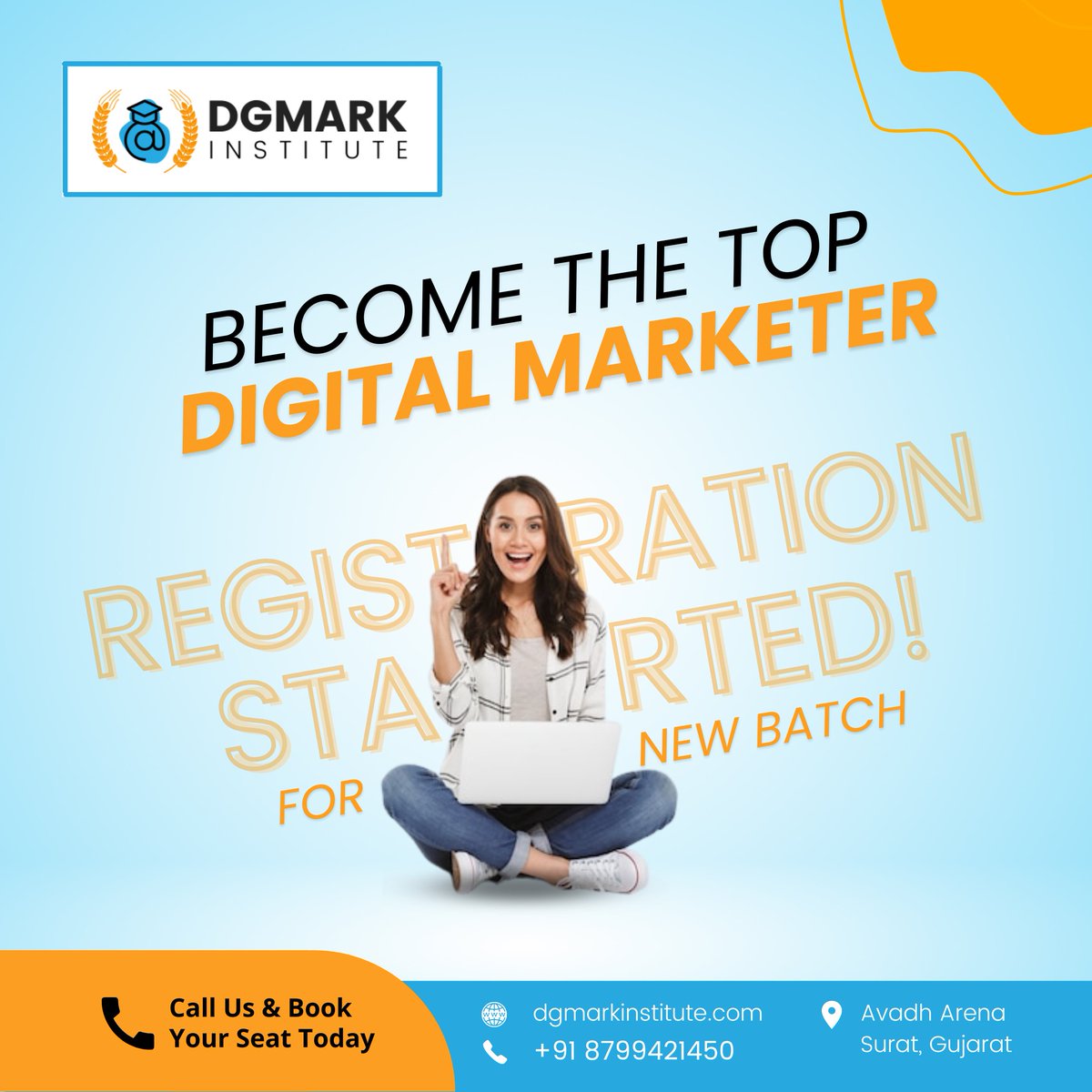 dgmark_surat's tweet photo. Become The Top Digital Marketer!

Learn Advanced Digital Marketing Course with DGmark Institute
Registration Started for New Batch!

📞call on 8799421450
🌐Visit- https://t.co/RSk3r0oxs7
👆

#DigitalMarketing #DGmark #DGmarkinstitute #digitalmarketingcourse https://t.co/Mx6yubhLCi