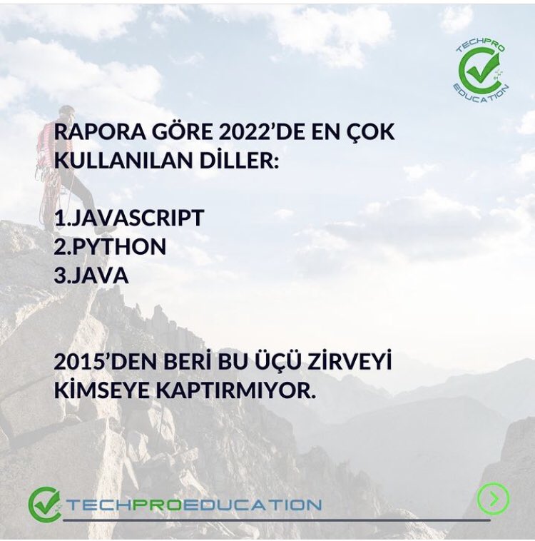 techproedu_tr's tweet image. 2022 yılında en çok kullanılan 3 programlama dili
#yazılım #kodlama #programlama #data #veribilimi #bilişim #java #github #Python