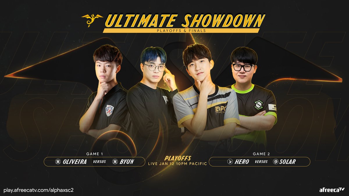 🔴Live now with the playoffs of Ultimate Showdown 13! 📺play.afreecatv.com/alphaxsc2 📋liquipedia.net/starcraft2/Alp…