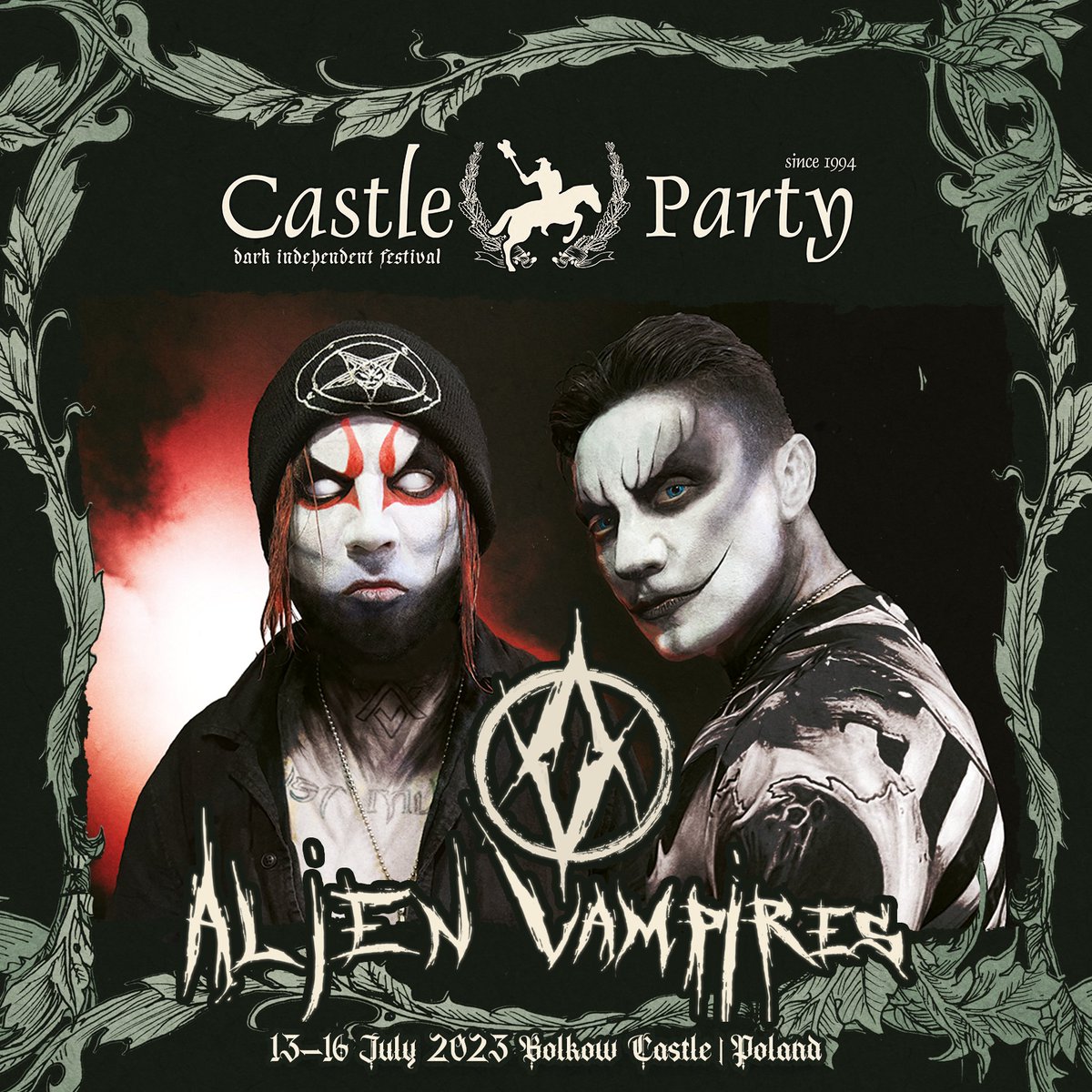 KrzysztofRakow3's tweet photo. AlienVampires are the next artists we will see at Castle Party :)
https://t.co/m7TDJ8kiwz
https://t.co/WUYurpt51a
#alienvampires #castlepartyfestival #queer #darkelectro #goth #party #festival #hardelectro
#elecronicmus @AlienVampires66 https://t.co/apu6S4e90g