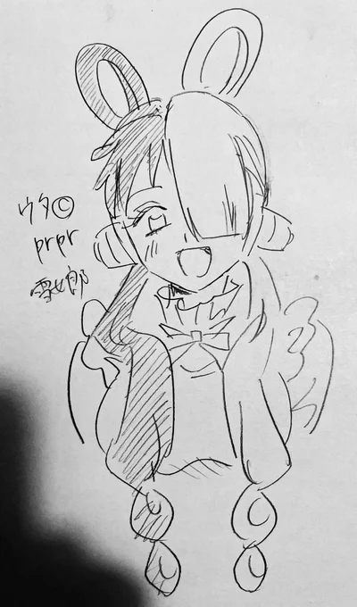 iPad充電してるのにまだ絵を描きたい病気。アナログウタちゃん 