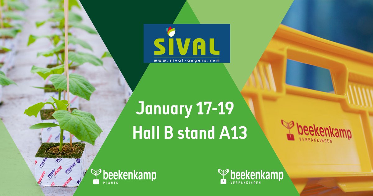 Beekenkamp Plants Vegetables is present at Sival in Angers, France next week.🍅🥦 Together with Beekenkamp Verpakkingen we will be in hall B stand A13, will you visit us?
 #sival #Angers #France #beekenkampplants #vegetables #horticulture #youngplants #visitus