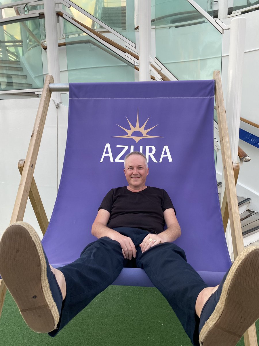 Sad to be leaving @pandocruises Azura today! What a thoroughly enjoyable time we’ve had with our three shows and fantastic audiences. Here’s to the next time #comedy23 #comedyhistorian #cruising