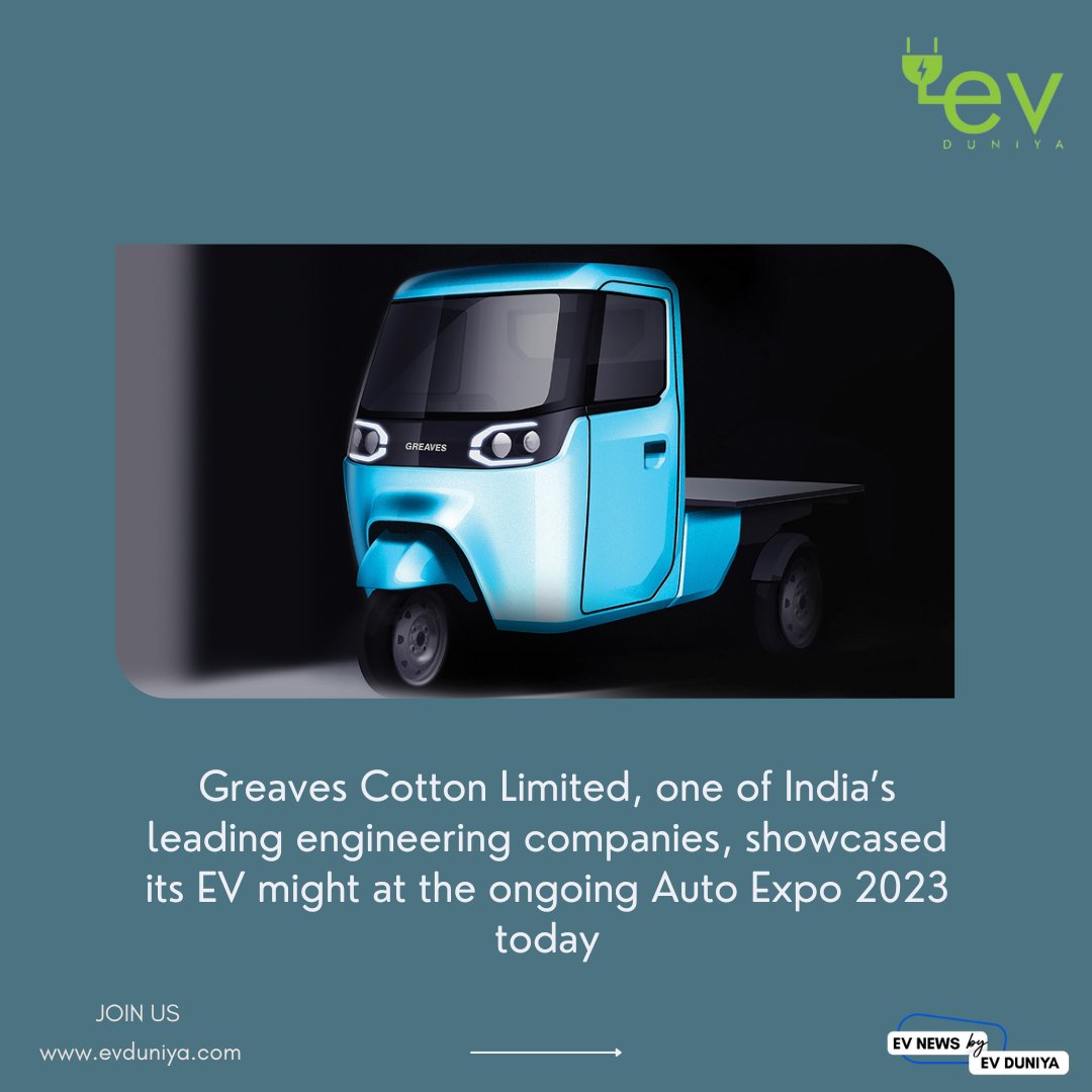 Greaves Cotton Limited, one of India’s leading engineering companies, showcased its EV might at the ongoing Auto Expo2023 today

For latest news and updates related to EV industry visit our website evduniya.com

#ev #latestnews #evnews #india #GreavesCotton #3wheelerev