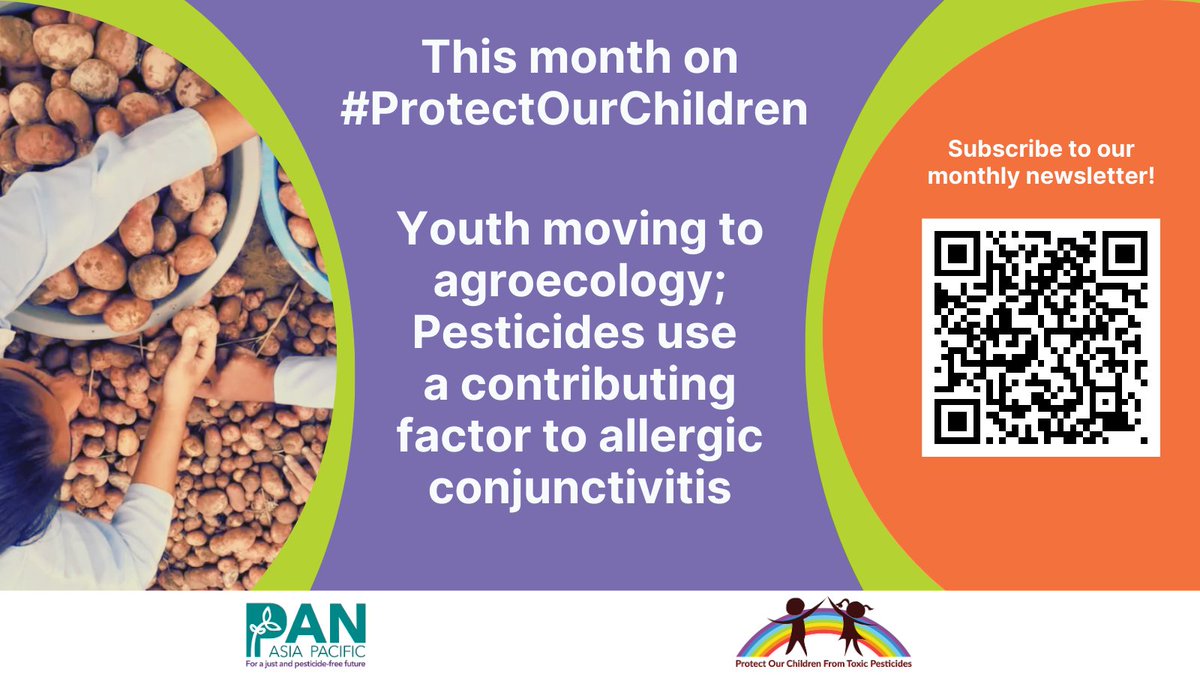 PANAsiaPacific's tweet photo. This year's first #ProtectOurChildren newsletter is out now! Check out the stories 👉 https://t.co/1kGTLSyYUU

📩 For news related to children and pesticides, subscribe to our monthly newsletter! Scan the QR code or go to https://t.co/50FRl7bPIN https://t.co/t2sIptfgZM