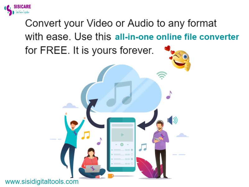 sisicare's tweet image. 📽 Convert your Video or Audio to any format with ease.
⏯ Use this all-in-one online file converter for FREE. It is yours forever. 💃🕺
P.S. You can also convert other files like
 👇 
sisidigitaltools.com

| Lakers MTRH M-Pesa Michelle Ntalami Nairobi CBD  Simmons Wanyonyi |
