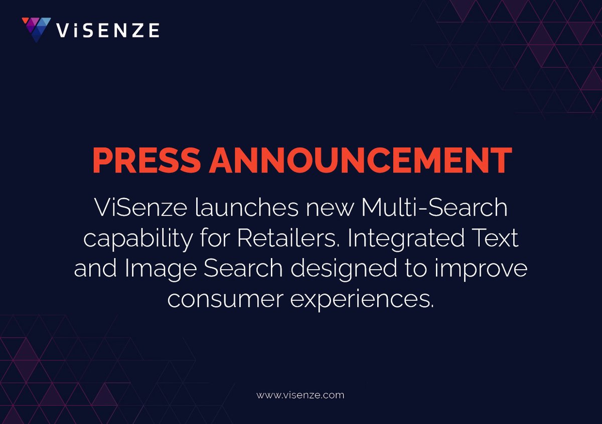 ViSenze's tweet photo. Retailers, get ready for a game-changer! Our Multi-Search capability is an innovative solution that integrates text and image search to improve the search &amp; discovery experience for consumers &amp; boosting revenue for retailers. Read on https://t.co/IKVDwr5h5F https://t.co/1MS7zEN9hy