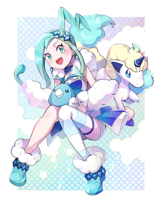 ルチア・チルット・ガラルポニータポケマスお正月にルッチー実装ありがとう#ポケモンイラスト #ポケモンORAS 