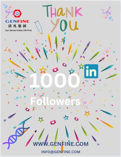 GefineBiotech's tweet photo. 🎉 🎉🎉We reached a new milestone--1000+followers on GENFINE Linkedin 🥂 🥂🎇🎇
🙌 We want to thank everyone who likes our page, shares and comments on our content. We appreciate your support and enjoy engaging with you! 😘  😘
#1000followerslinkedin  #GENFINELINKEDIN https://t.co/xhbl8PT1kP