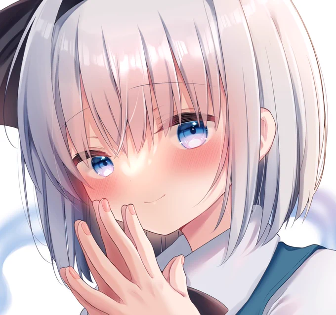 妖夢ちゃんの可愛いお顔が描きたかった絵です。2枚目は微笑み差分! 