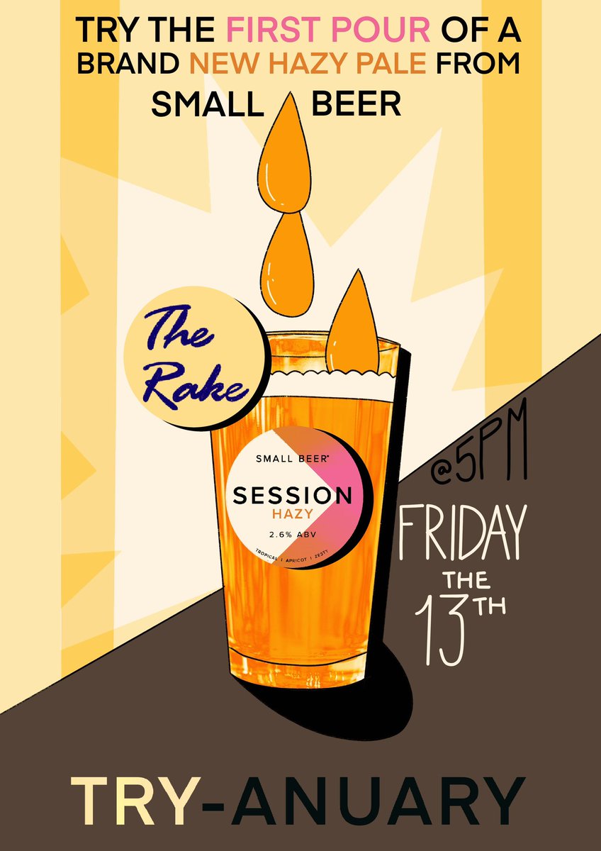 Rakebar's tweet photo. First Pour of the new Hazy Pale by @origsmallbeer tonight from 5pm!
#Rakebar #SmallBeer🤏🏻 #FirstPour https://t.co/TXzBvvP4SZ