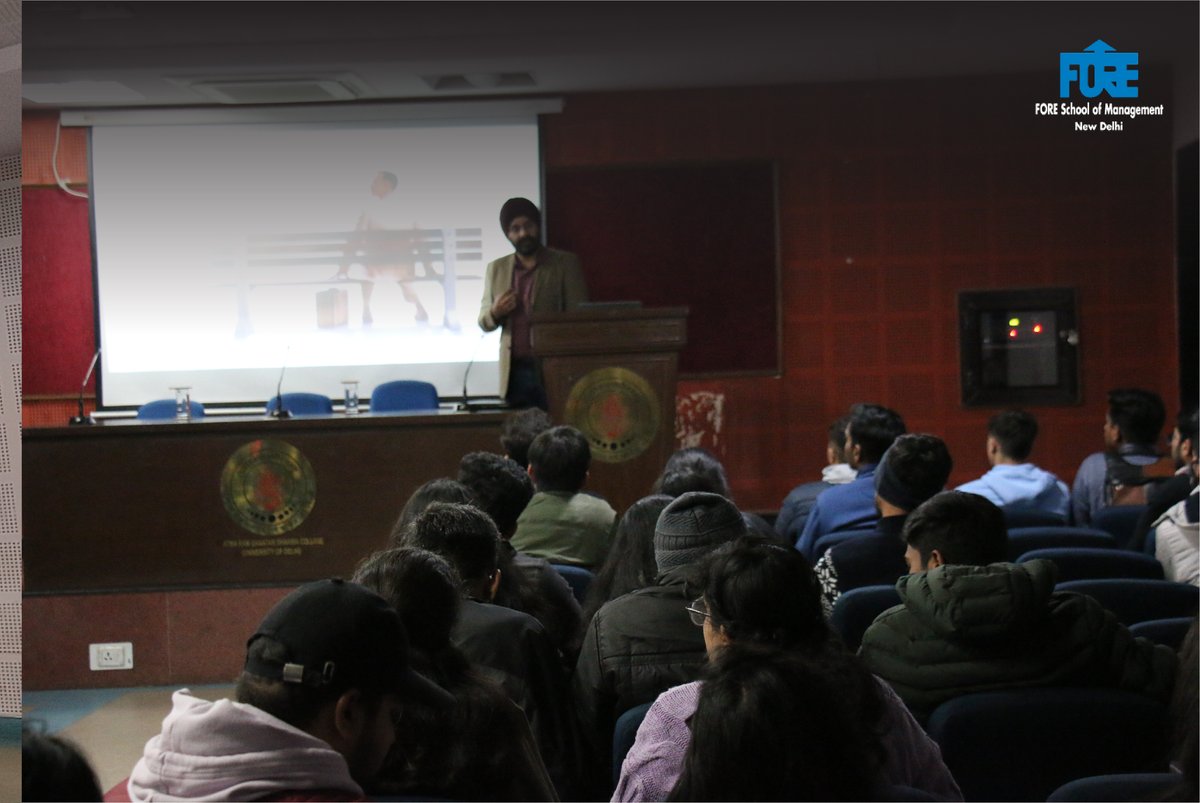 FORE_Delhi's tweet photo. Our alum Mr. @sahaye conducted a session on "Career opportunities after graduation" at Atma Ram Sanatan Dharam College, New Delhi on 11th January 2023. Mr. Sahaye is the Founder & CEO of @hiringplug and graduated from FORE in 1997.
#EvolveEveryday #FORE #FSM https://t.co/NNl21FKBzh