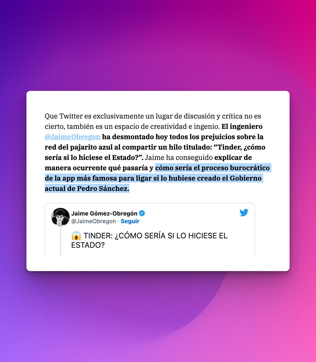 JaimeObregon's tweet photo. El diario La Razón —como otros— ha publicado una «noticia» acerca de mi hilo sobre Tinder. Pero la han manipulado para tornarla en un ataque «al Gobierno de Sánchez», que yo no cito y al que nunca me he referido.

Periodismo de Pravda. https://t.co/jp4BqLpHwT