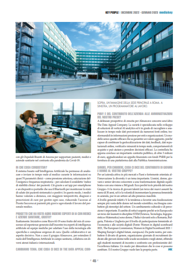 Almawave's tweet photo. #Sanità, #turismo e #transizioneecologica sono solo tre degli ambiti in cui l’#AI offre servizi più efficienti migliorando concretamente la vita delle persone. L’ #IntelligenzaArtificiale è il nostro DNA!
Leggi l’intervista alla CEO Valeria Sandei nel mensile #MediaKey https://t.co/k9FoHM4VP9