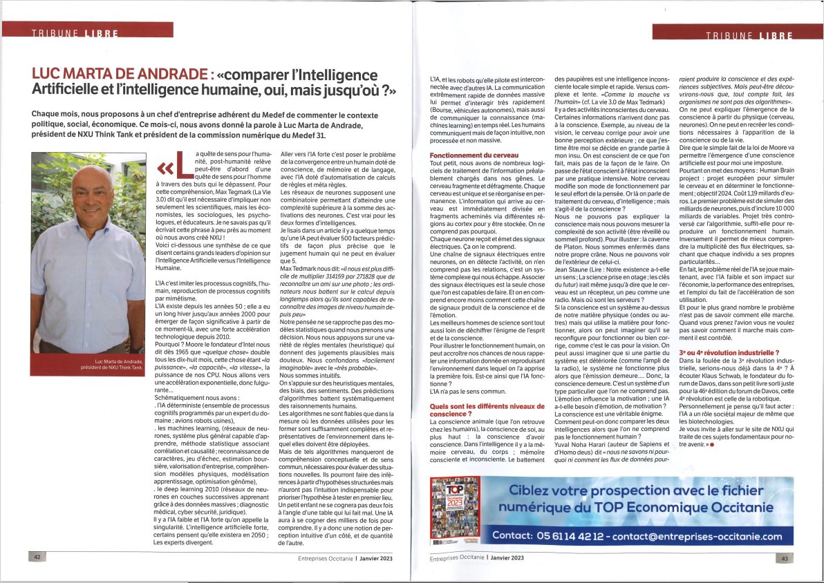 👀 Allez jeter un œil à cet article écrit par le président du Think Tank, <a href="/Lucuneednxu/">Marta de Andrade</a> , dans Entreprises Occitanie.

<a href="/dimitripavlenko/">Dimitri Pavlenko</a> <a href="/dr_l_alexandre/">Docteur Laurent Alexandre</a> <a href="/apollineWakeUp/">Apolline de Malherbe</a> <a href="/DenisPayre/">Denis Payre</a> <a href="/GWGoldnadel/">G-William Goldnadel</a>