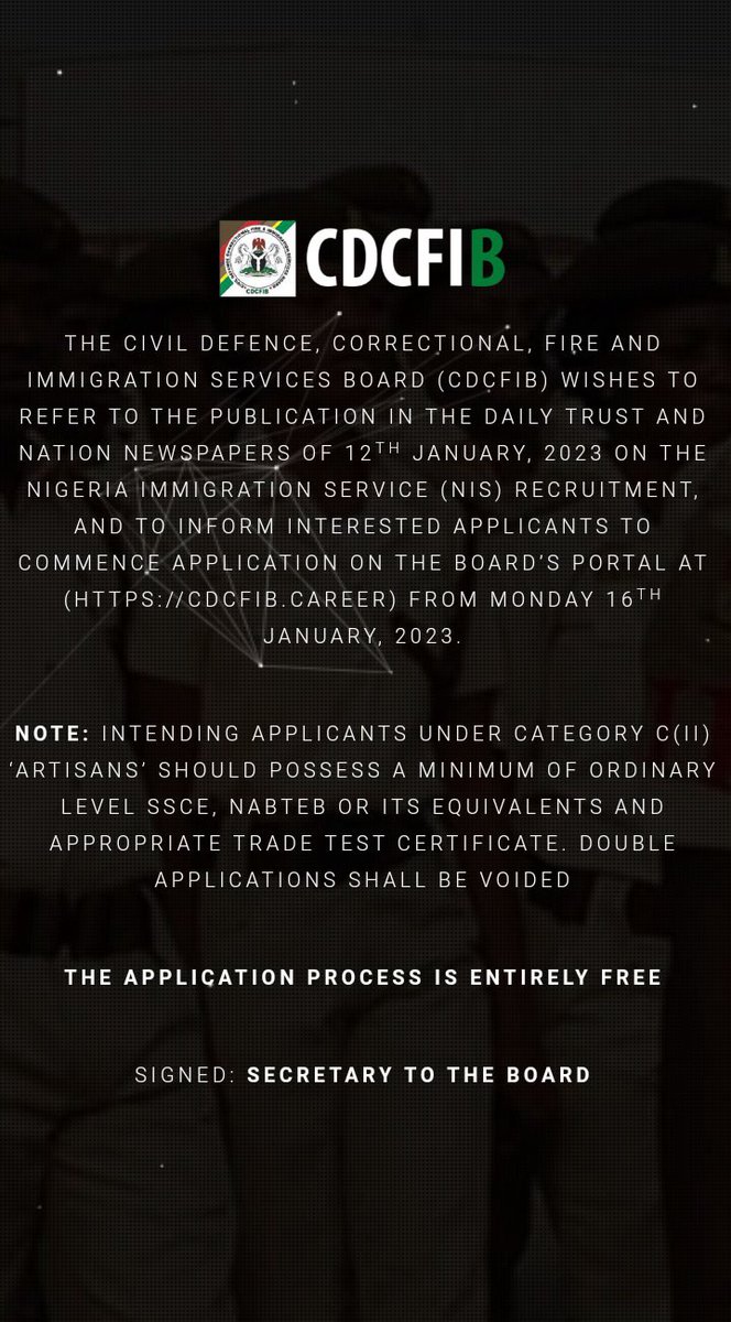 nigimmigration's tweet photo. We begin taking applications from Monday 16th January 2023.

The ONLY LINK to visit:

https://t.co/tTwV1IFgmU https://t.co/ZDvGrFitia