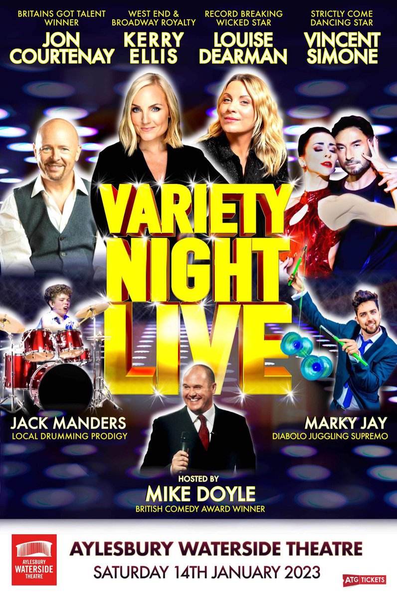 This is happening tomorrow if anyone needs a Saturday Variety Night out 🕺🏼 @TheWaterside1 @MikeDoyleComedy @kerryjaneellis1 @LouiseDearman @vincentsimone atgtickets.com/shows/variety-…