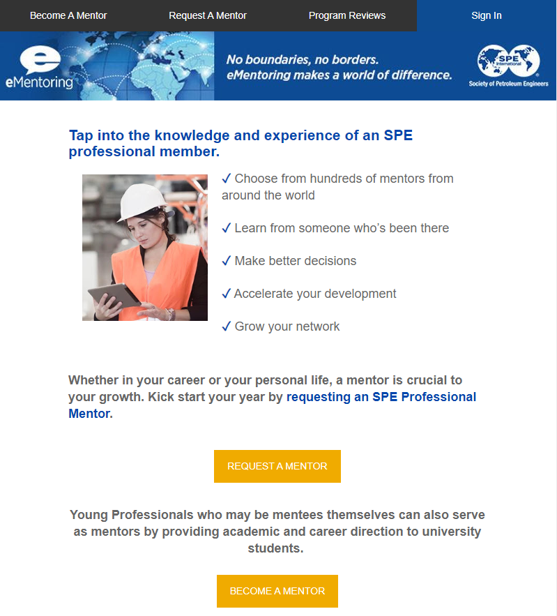 Join the SPE eMentoring program to connect with experienced professionals or to guide others: lnkd.in/eYDvpw-9
#SPE #mentor #development