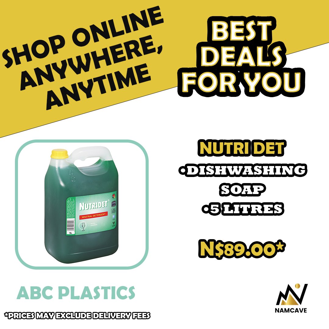 NamcaveCC's tweet photo. Amazing dishwashing products available on our website. Be sure to buy yourself some. Shop directly at https://t.co/AcS9M8qEpO. 🛒🛍️🇳🇦 https://t.co/Esk3NYRYCA