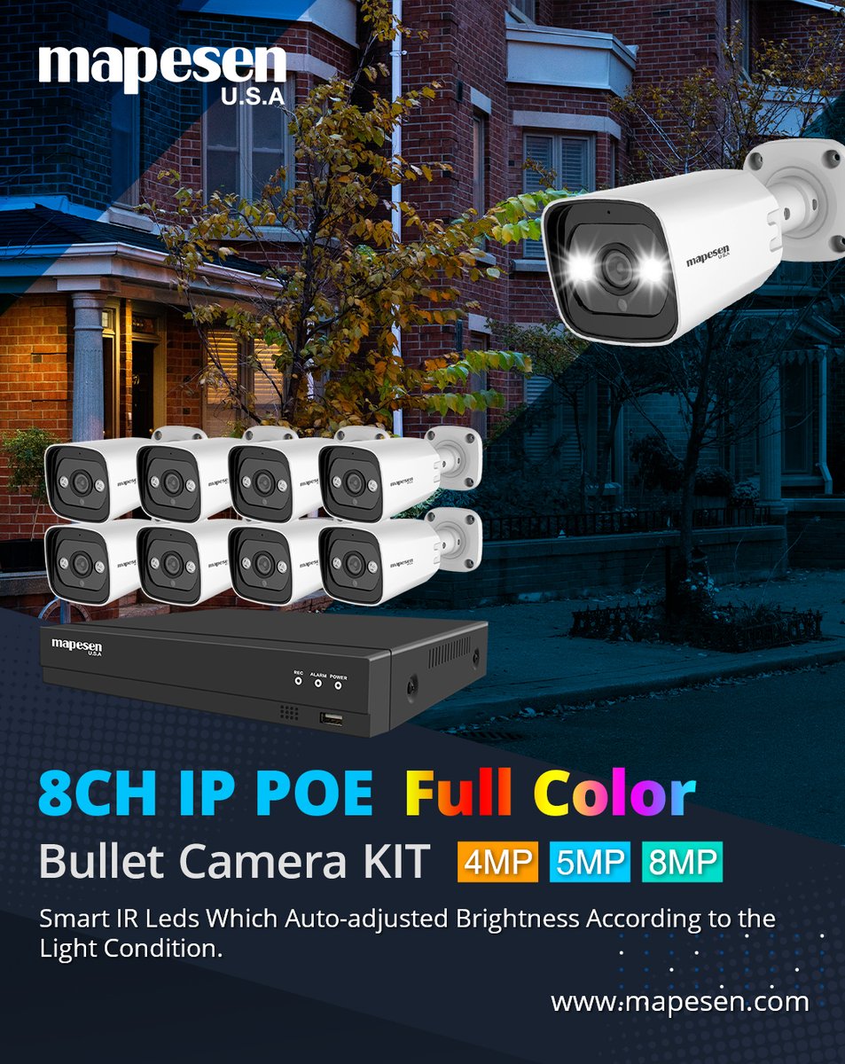 MapesenTechnol1's tweet image. #mapesen #fullcolorcamera #bulletcamera #nvrkit #poekit #camerakit
#mapesensecurity
mapesen.com