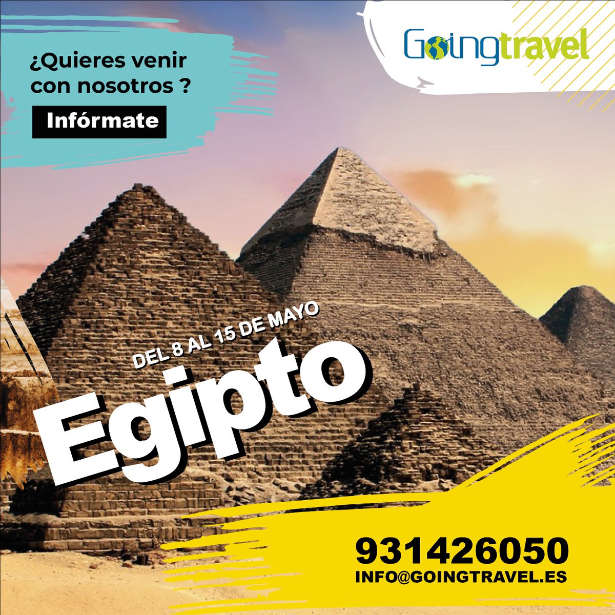 🗺️ OFERTA #GOINGTRAVEL

🇪🇬 #Egipto
📅 8- 15 Mayo

Prepara un 2023 con #viajes espectaculares como en el #MedioOriente con una oferta de calidad. ¡ES TU MOMENTO!

ℹ️ Más información
📞 931426050
🌐 Goingtravel.es

#Egipto #GoingTravel