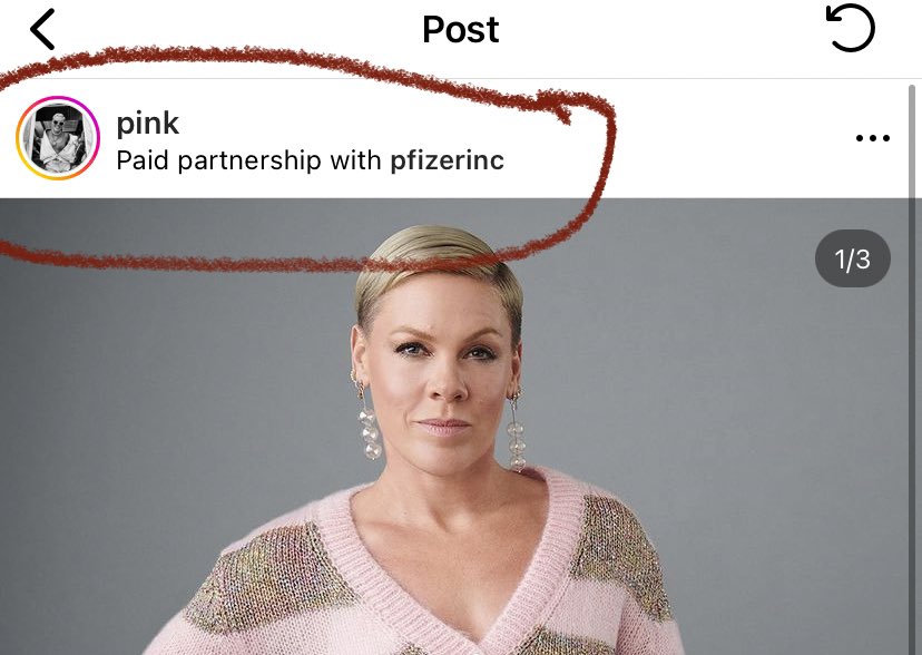 Of course Pink turned off the comments.  Vile.  I used to look up to her and love her music