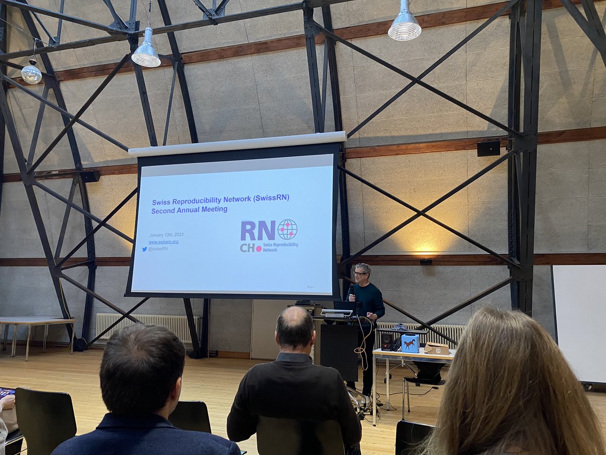 SwissRN Academy (@swissrnacademy) on Twitter photo We are at the <a href="/SwissRN/">Swiss Reproducibility Network @swissrn.bsky.social</a> Second Annual Meeting in Bern 🎉 @HannoWurbel welcoming everyone ✨ We are at the <a href="/SwissRN/">Swiss Reproducibility Network @swissrn.bsky.social</a> Second Annual Meeting in Bern 🎉 @HannoWurbel welcoming everyone ✨