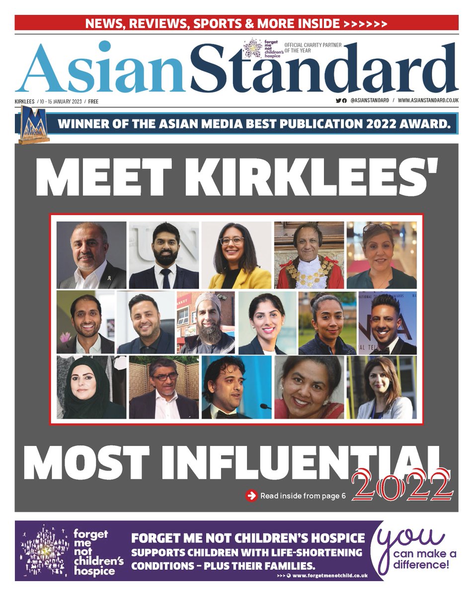 Meet our most Influential in Kirklees 2022. 
Incredible achievers and shining a spotlight and creating impact in Kirklees for the work they do. 
Don't forget to support our awesome charity of the year <a href="/ForgetMNotChild/">ForgetMeNotChildren</a>