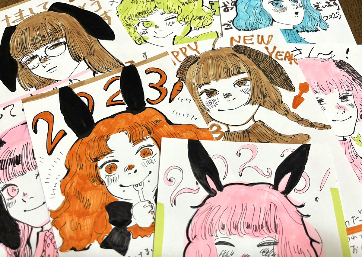 おめでとうございました🐇
あと3枚くらい描きました 