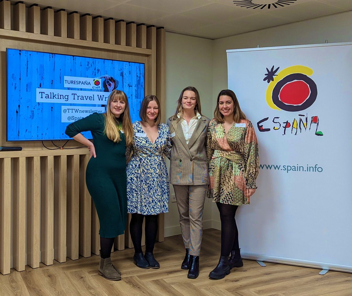 itsmartamoya's tweet photo. First event of 2023✨ supporting @lottiecgross  &amp; @worldlyadventur on its first in-person @TTWnewsletter event with our client @Spain_inUK ❤️

Such a great opportunity to meet new travel writers! 
@JessCochrane3 @wearelotuscomms https://t.co/oieOi7dMOS