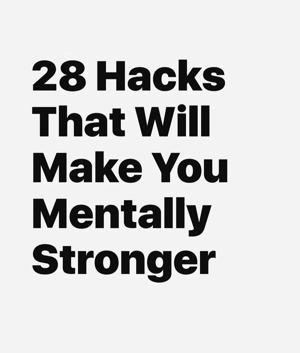 SeekWiser_'s tweet photo. 28 Hacks That Will Make You Mentally Stronger: https://t.co/NqYthNGuXp